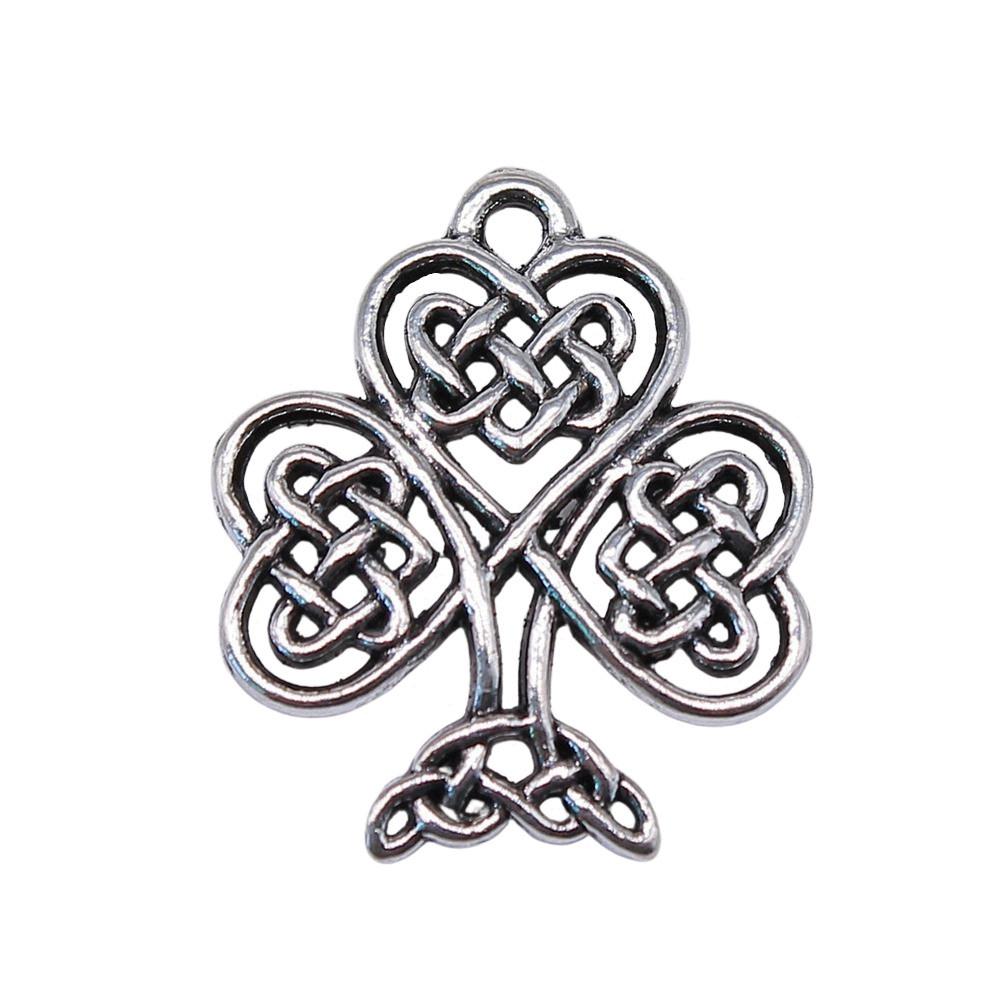 Chinese Knot Charms Antique Alloy Pendants For Traditional Lucky Jewelry