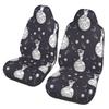 Space Golf Cartoon Pattern Car Seat Covers Set for Womens 2pcs Auto Front Seat Protector Universal Car Interior Accessories Full