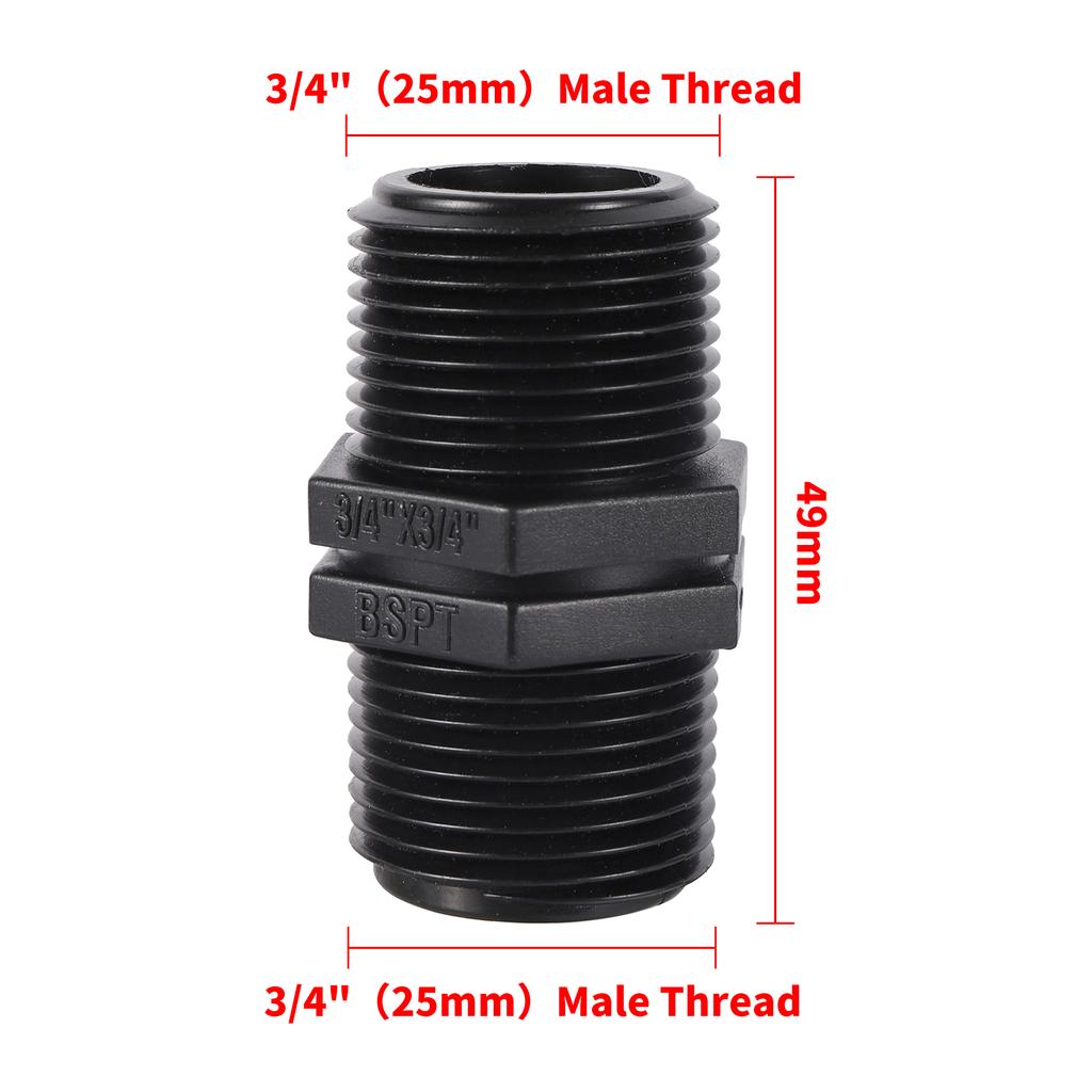 BSP Male Equal Adapter 1/2"3/4" 1"-2.5" Garden Irrigation Water Fitting Hose Barb to Pipe Fittings Aquarium Fish Tank Fittings