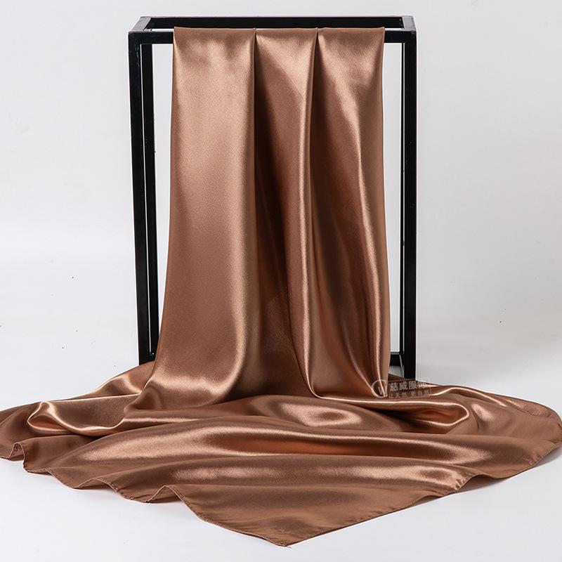 Spring/Summer New Women'S Silk Scarf 90 * 90cm Simulated Silk Twill Square Scarf Fashion Printed Large Square Scarf Professional Scarf