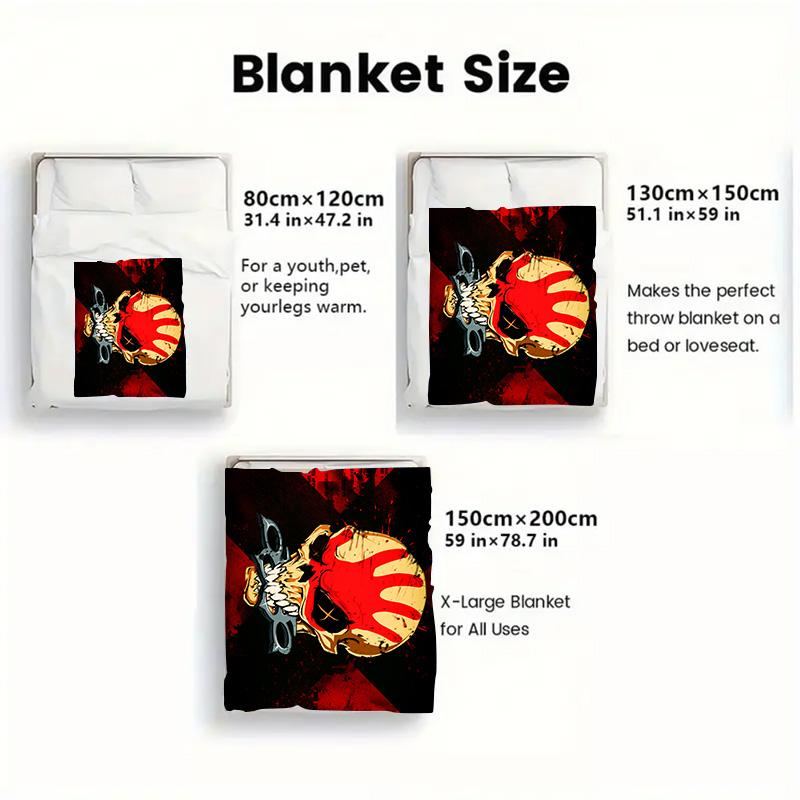 Coperta di Flanella con Fantasia Piatta 2D Colorata Five Finger Death Alta Qualità Calore e Comfort per Tutte le Stagioni Perfetta per Regali di Natale.