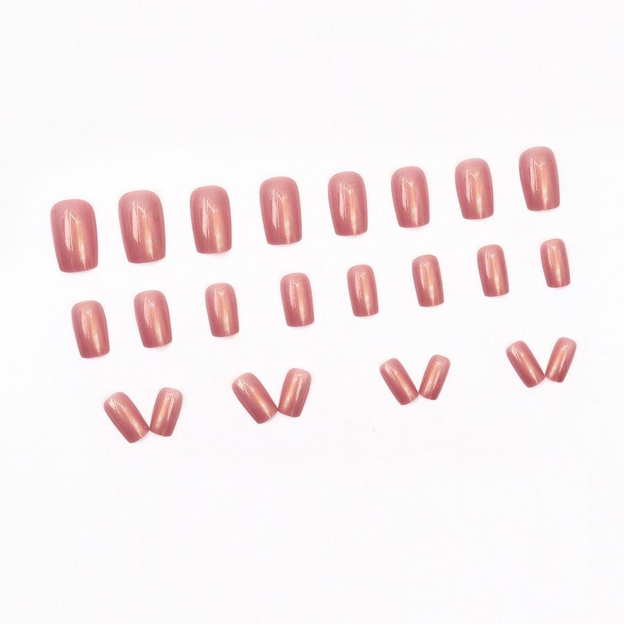 Aurora Flash European Square Nails: Pure Color Whitening Series - Elegant, Simple, Removable Manicure Tips