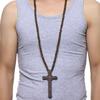 Houten Handgemaakte Rozenkrans Ketting Religieus Kruis Hanger Ketting Houten Kralen Ketting Bidden