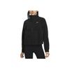 Nike Therma-Fit One Oversized Fleece Logo Embroidery Pattern Pullover Half-Zip Long Sleeve Sweatshirt Women Sweatshirt Black White FV7956010