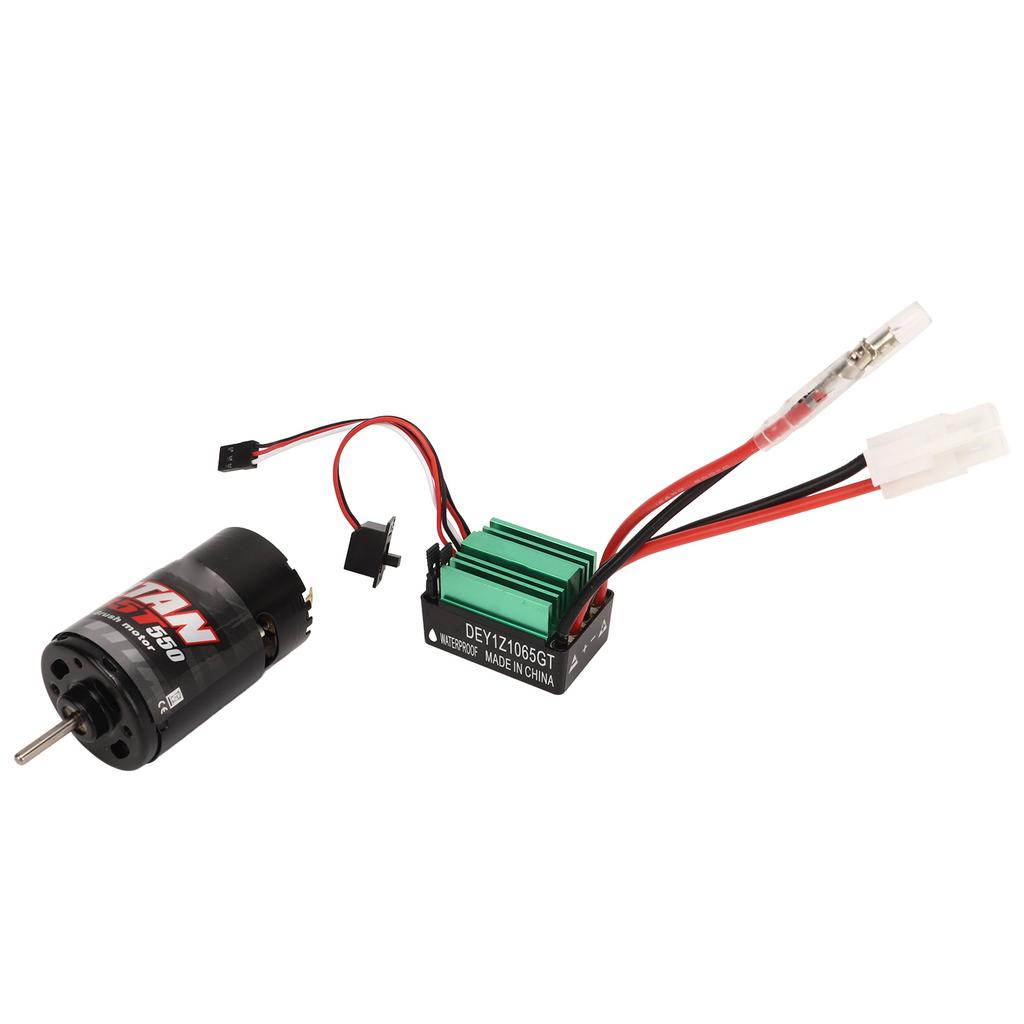 RC Car Brushed Motor ESC 550 Brushed Motor Waterproof 65A Brushed ESC for RC Car Boat 35T