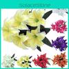 Elegant 45cm 10 Heads Artificial Stargazer Lilies Chic Silk Flower Bouquet For Weddings