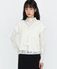 MONGDOL Lace Texture See-Through T-Shirt Ivory Mdts115Ivory