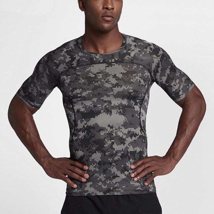 Nike Camisetas para Hombre Camuflaje Cuello Redondo Ajuste Recto Moderado 828177-037
