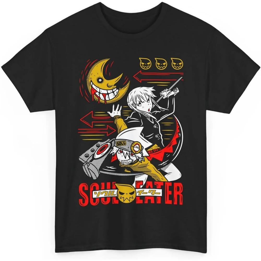 Soul Eater Anime Women Men T Shirt Year Round Clothing Oversized Personality Clothes Couples Streetwear Trendy Cotton