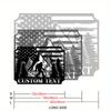 **Metal Wall Art Bigfoot US Flag Home Decor**   **Custom Rustic American Flag Sasquatch Metal Sign**
