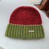 Hat Women's Autumn and Winter New Wool Knitted Hat Thickened Warm Color Matching Couple Student Fashion Wool Hat Tide