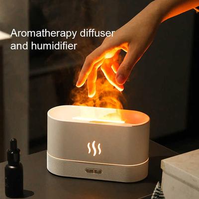 Kreativer Flammen-Aromatherapie-Luftbefeuchter Zuhause Schlafzimmer Schreibtisch Aromatherapie-Maschine Flammen-Feuer-Luftbefeuchter Diffusor