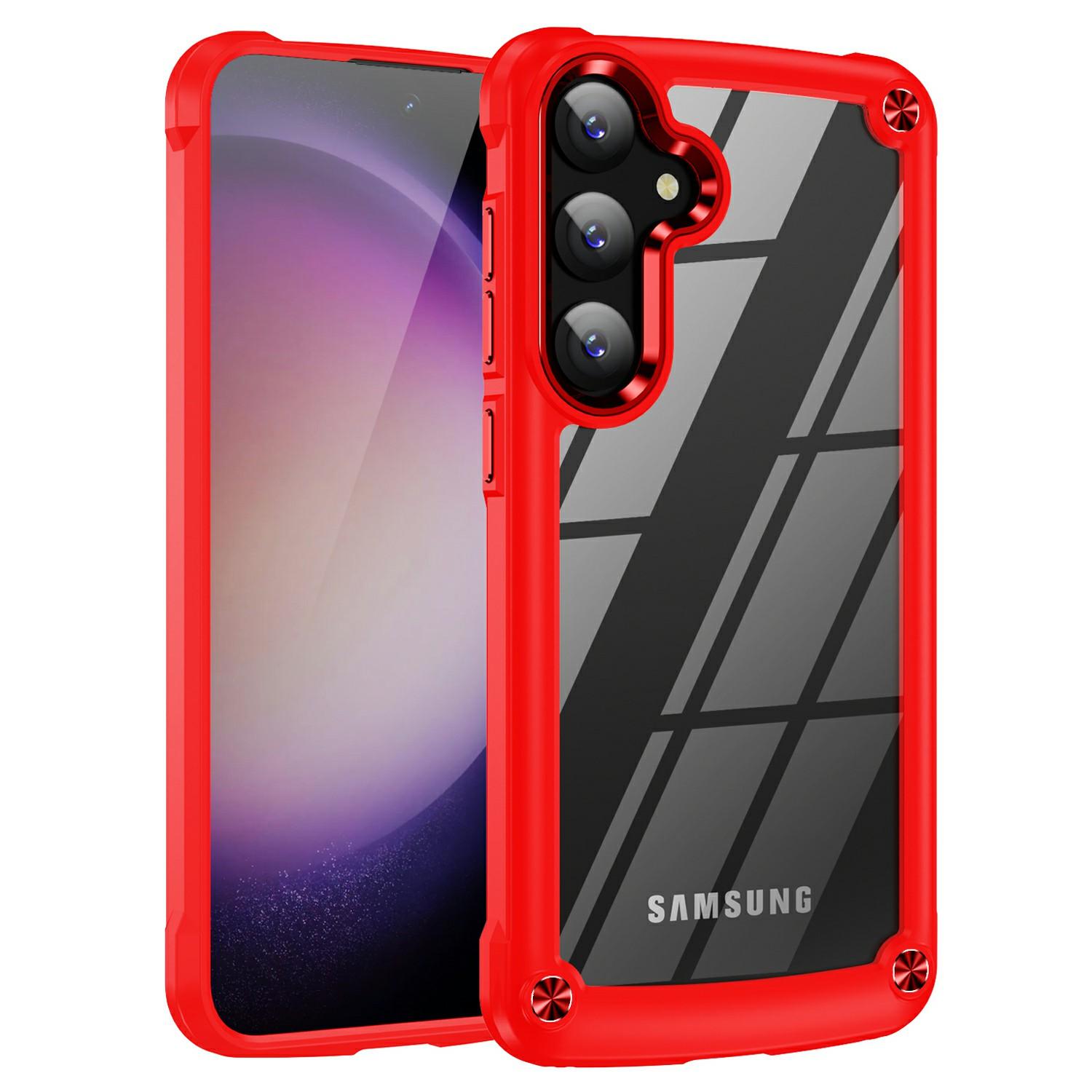 

For Samsung Galaxy S26 / S26 Pro Case Anti-Drop Alloy Lens Frame PC + TPU Phone Cover