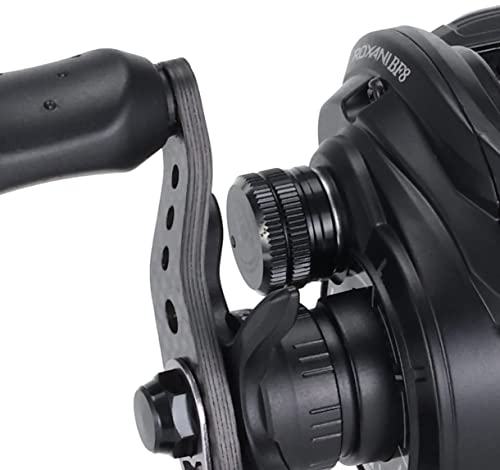 AbuGarcia ROXANI BF8 Right-Handed Reel with Super High Gear, Carbon Handle, and Bait Finesse Spool for Saltwater Fishing