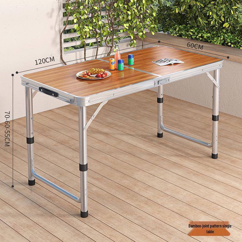Portable Aluminum Folding Table - Multifunctional Dining, Study, or Outdoor Use