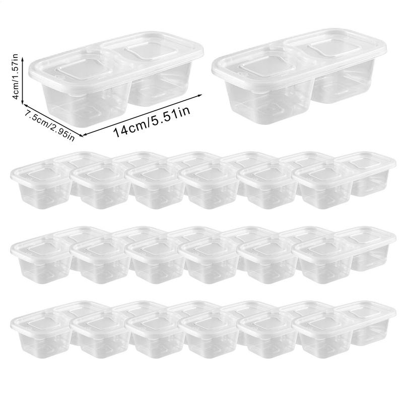 Reusable Snack Containers Sauce Cups Compartment Container Compact Travel Food Storage Box For Friends Adults Family Gatherings