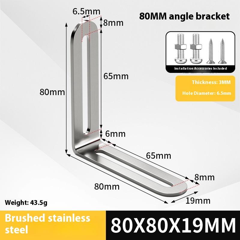 2 Stück Edelstahl Verstellbarer 90-Grad-Winkel L-Form, Eckwinkel, Mehrere Größen Geeignet für Schränke Möbel