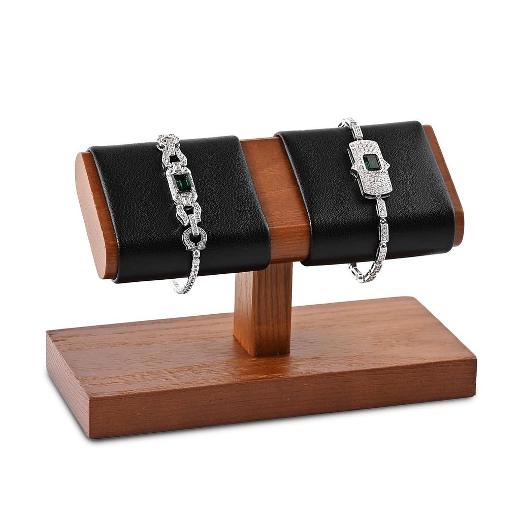 Papten Watch Wooden Watch For 2 Suitable for SM21503 Stand, Stand, Watches, Luxury, Stylish, Display, Storage, Photography, Gifts, etc. (Black)