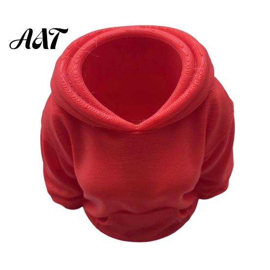 Large Capacity Pen Holder 3D Printed Hoodie Holder, Women Hooded Sweatshirt Pencil Storage Cup Container, Stationery Desk Organizer Box for