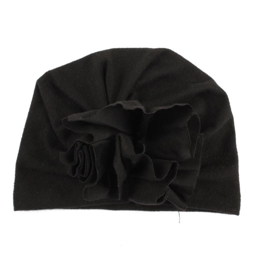 Newborn Baby Toddler Cotton Hat Baby Girl Knotted Hat Cute Donut Soft Turban Flower Head Cap