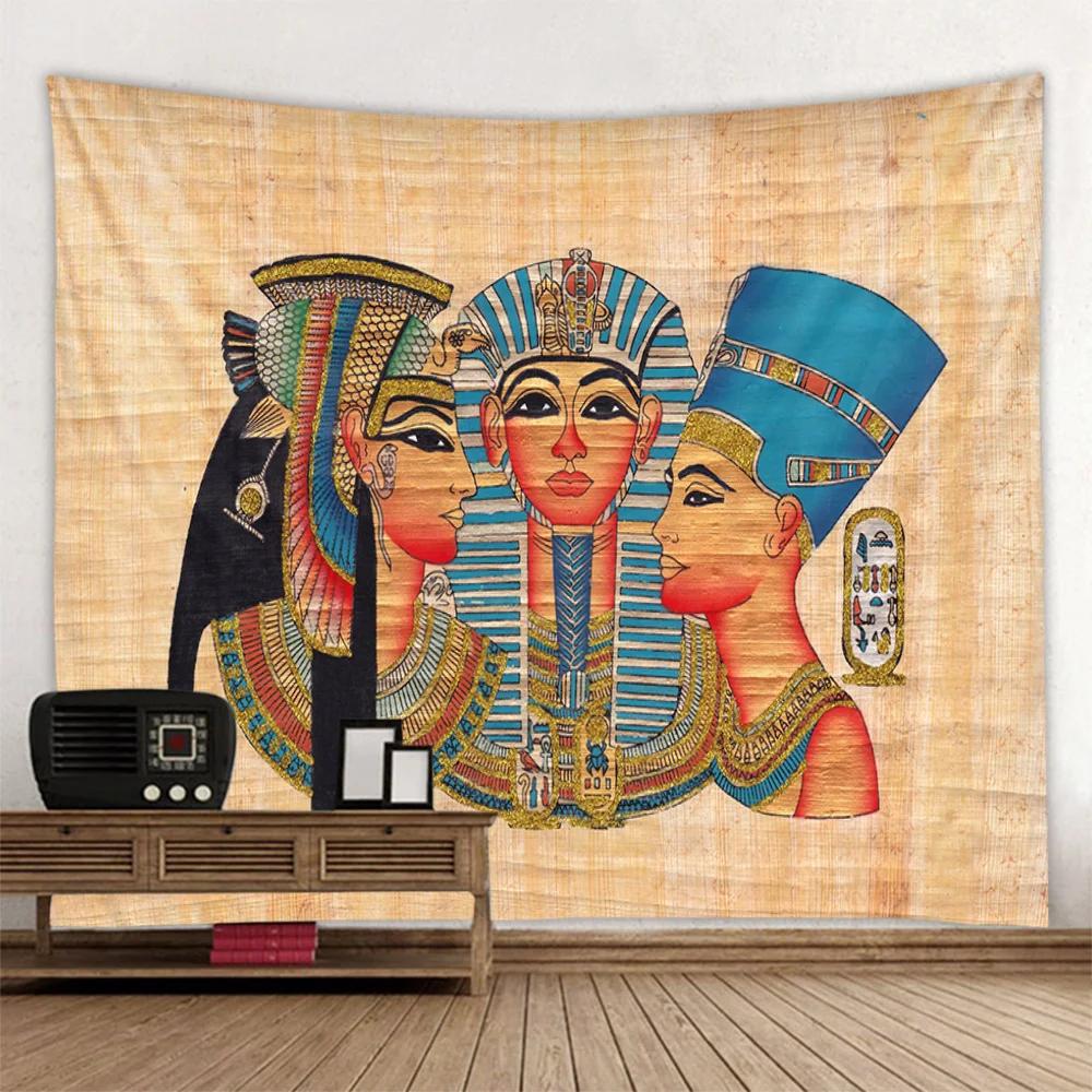 Egyptian retro mural, printed tapestry, hippie wall hanging fabric, home decoration aesthetics, living room, bedroom decoration