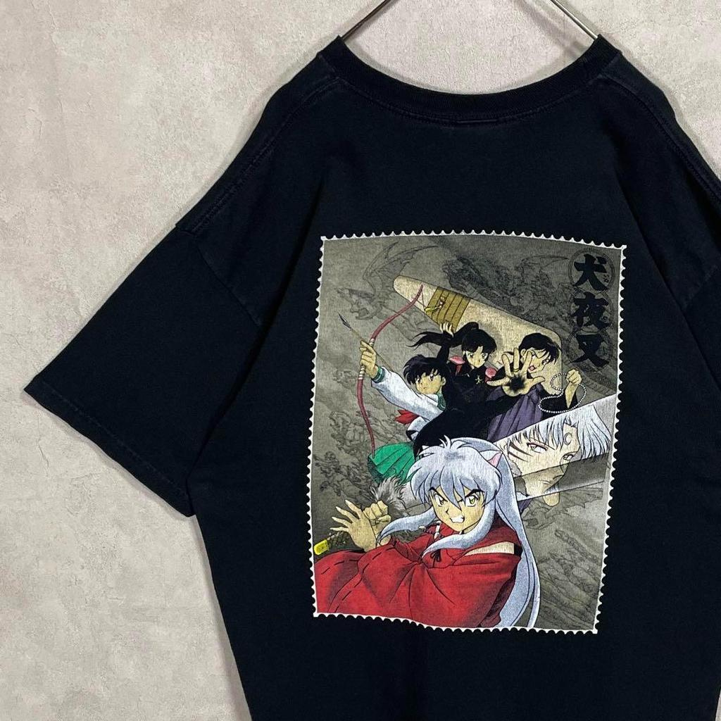 [USED] Vintage 2000s Inuyasha Aimyon-worn Short-sleeved Shirt In Black (Anime)