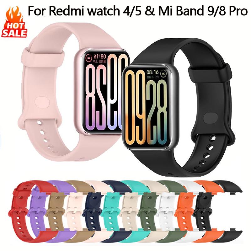 Official Silicone Band for Xiaomi smart mi band 8 pro/9 pro Strap accessories bracelet Replacement correa redmi watch 5/4 Strap