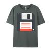 Floppy Computer Disk Herrenkleidung Luxus T-Shirt Street Schwarzes T-Shirt Herren T-Shirts Übergroß Buchstabe