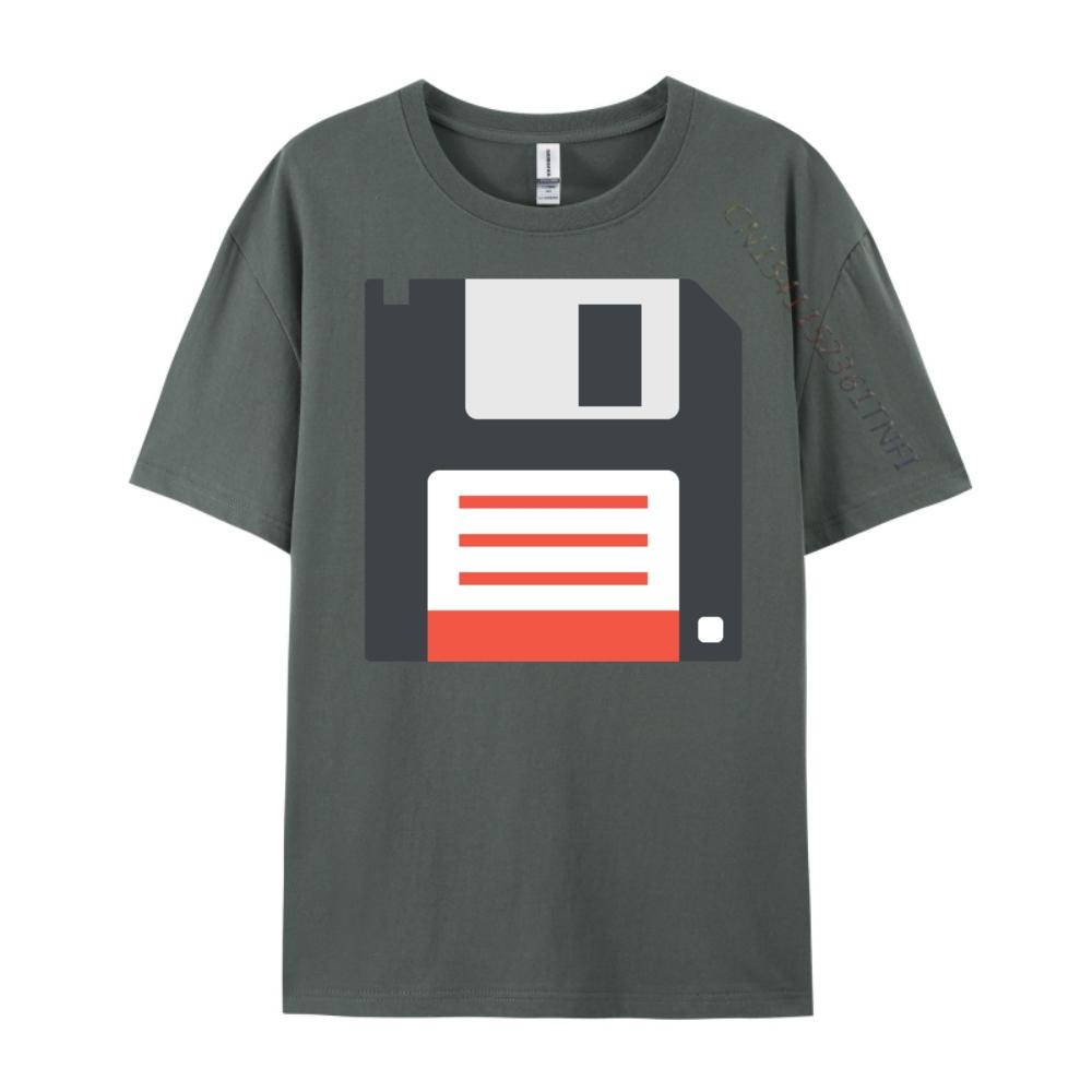 Floppy Computer Disk Herrenkleidung Luxus T-Shirt Street Schwarzes T-Shirt Herren T-Shirts Übergroß Buchstabe