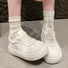 Frühling, Sommer, Herbst und Winter Damen Schuhe Damen Sneaker Weiße Schuhe Low-Top Runde Zehenpartie Höhenverstärkende Freizeitschuhe