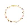 Elegante Bracciale Tulipano in Rame e Zirconia per Donna - Versatile e Raffinato Design con Diamanti Colorati