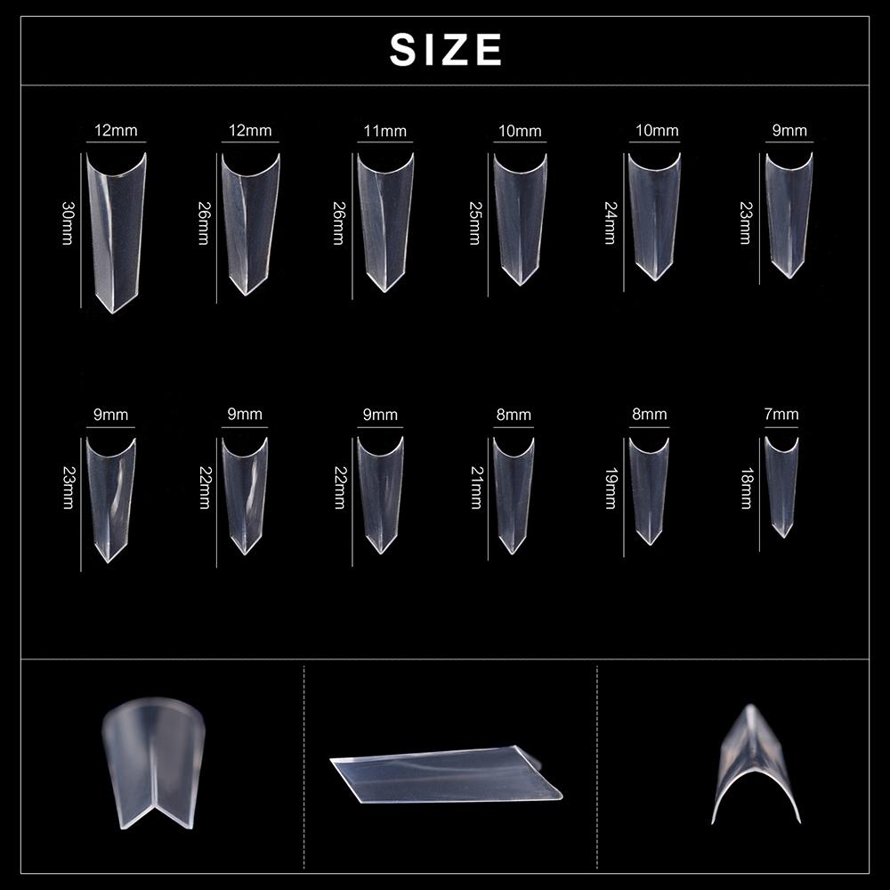 kads 500pcs ABS Nail Tips French Nails for Acrylic False Nails Press On Fake Nails Manicure Tools
