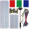 Breadboard Kit with 830-Tie-Point, 400-Tie-Point Boards, 3x170-Tie-Point Mini Boards, 65Pcs Flexible Wires, 9V DC Adapter for Arduino, IoT & STEM