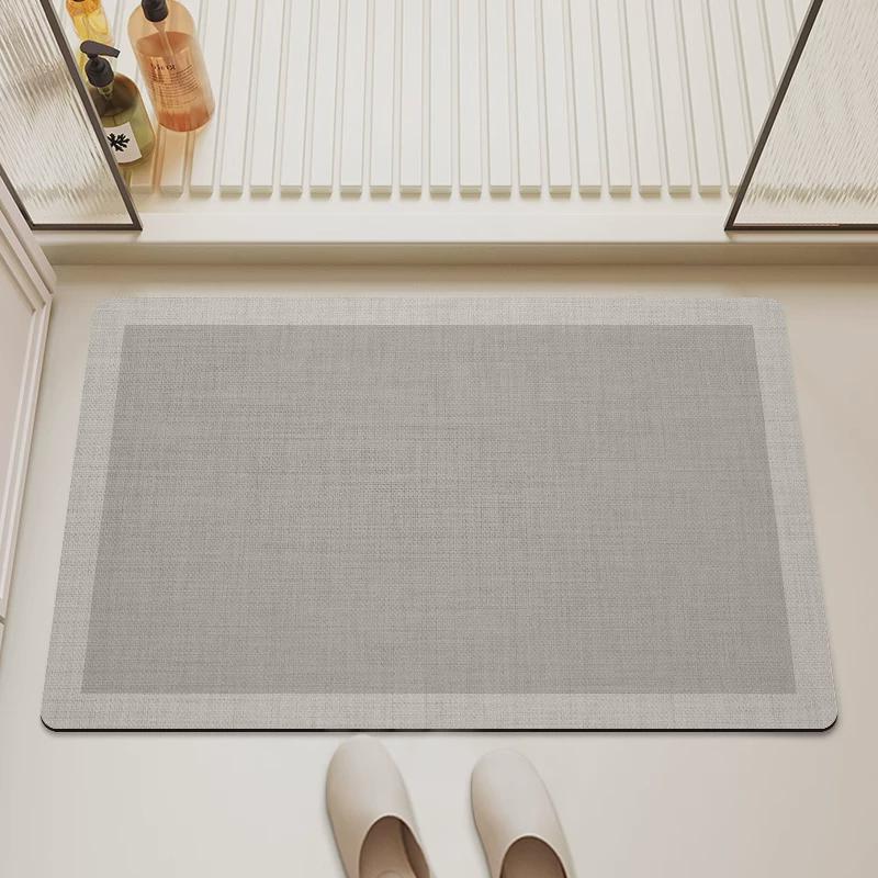 Bathroom Floor Mat, Water Absorbent and Anti Slip Soft Diatomaceous Earth Floor Mat, Toilet Foot Mat