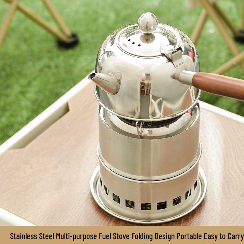 Portable Stainless Steel Campfire Tea Wood Stove