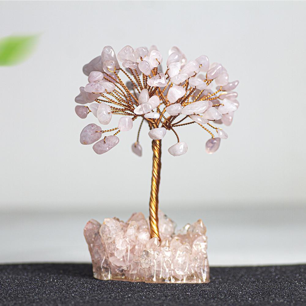 Crystal Tree Decor With Natural Quartz For Home Office Gift Gift For Teens