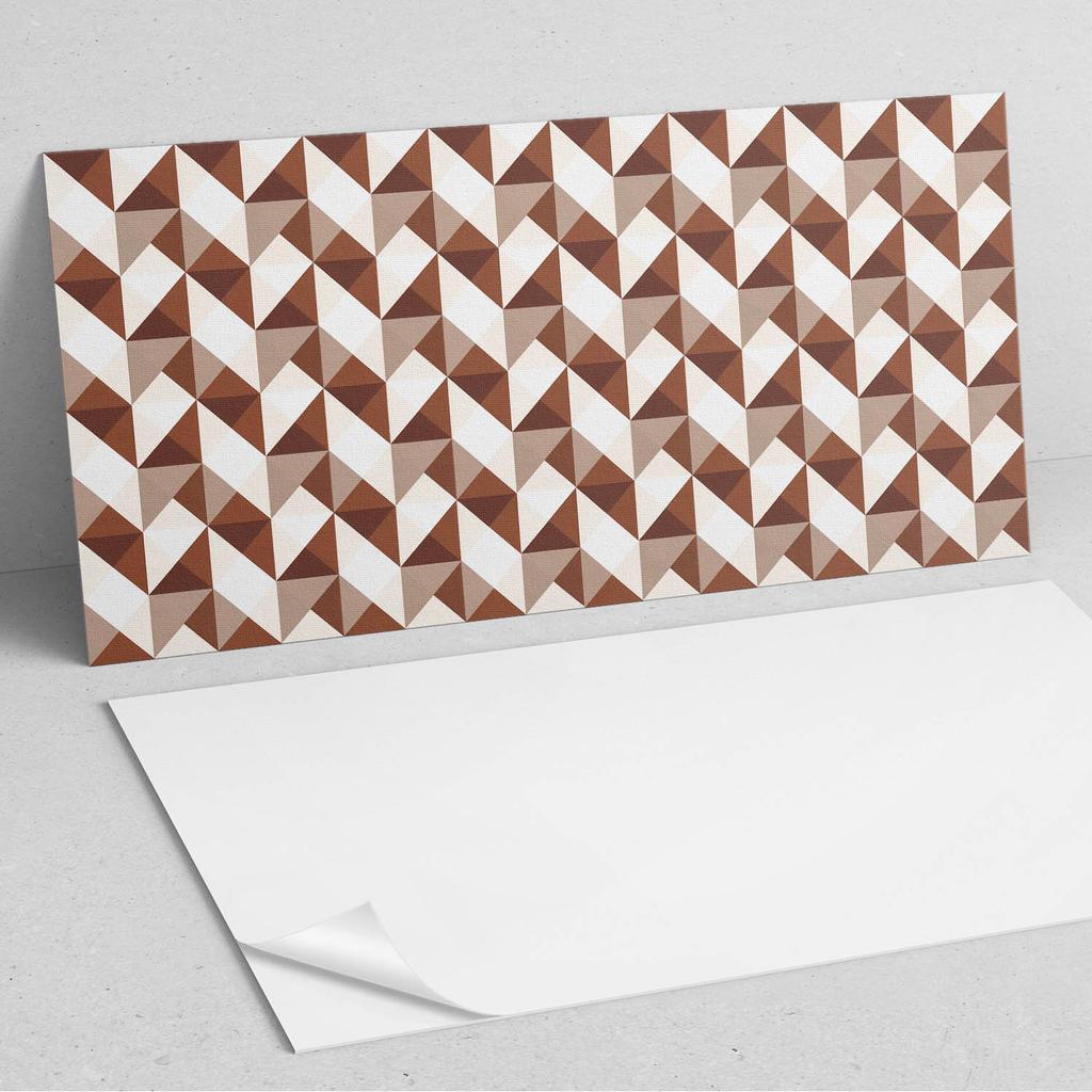 Panel Winylowy Z Nadrukiem - Dekoracja Do Sypialni 100X50 Cm Geometryczny Wzór Trójkątów