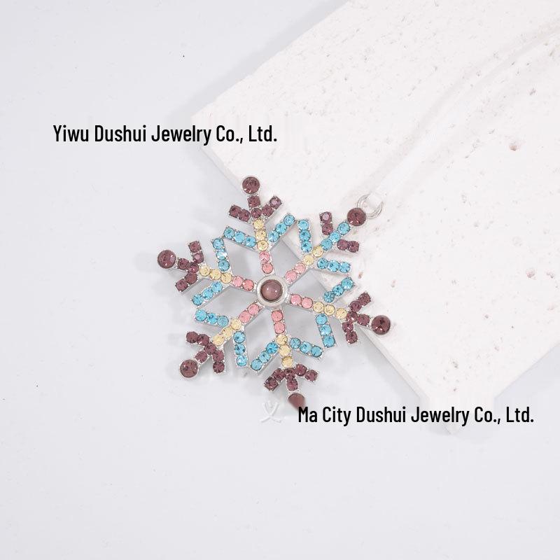 Colorful Snowflake Christmas Ornaments:  I Love You  Projection Pendants with Customizable Images