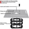 Élévateur de défonceuse réglable 54 mm – base alliage d'aluminium noire, manivelle