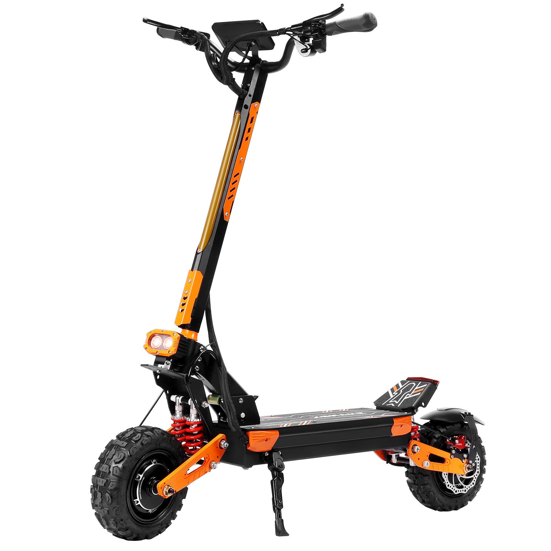VREOM Z36 Elektroroller für Erwachsene 3800W Offroad-Elektroroller 60V28AH Akku 11-Zoll-Offroad-Reifen Dualmotor Berg E-Scooter orange