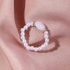 Simple Temperament Women Girls Korean Natural Stone Finger Rings Pearl Ring Fashion Jewelry