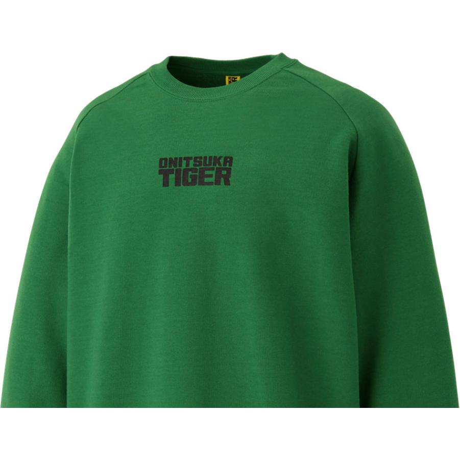 New Onitsuka Tiger CREW NECK SWEAT Sweater Unisex Green 2183B404-300