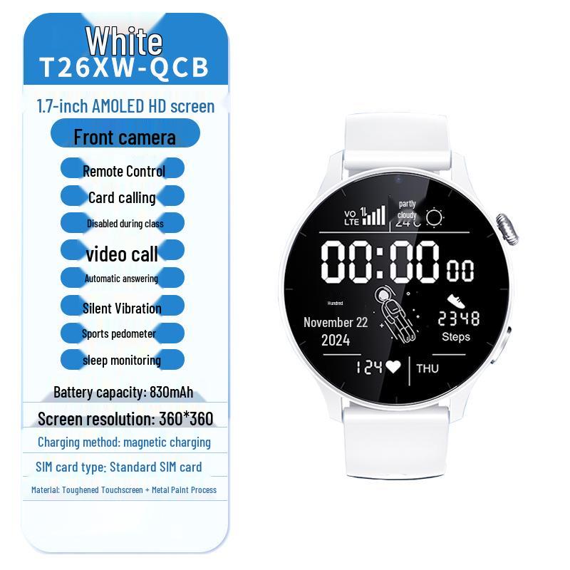 Middle School Student Smartwatch: Kids' Video, GPS, SIM Dual Call.