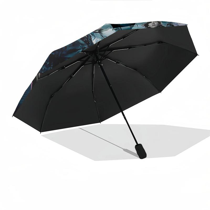 1pc Harry Potter Goblet of Fire Automatic Folding Umbrella - Compact 8-Rib Design, Durable Plastic & Iron1246L