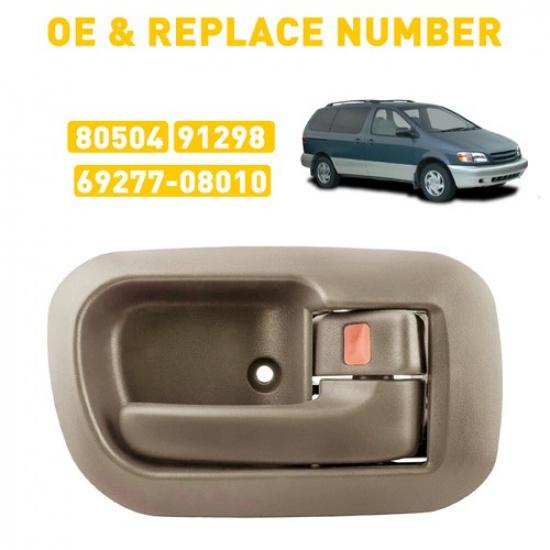 For 2004-2010 Toyota Sienna Door Interior Handle Front Inner Right 91298 Beige