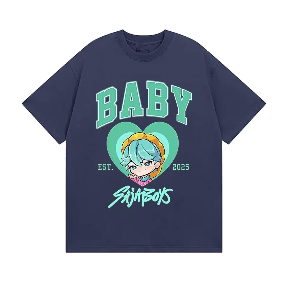 Baby Saja Boys 2025 K-pop Demon Hunters Graphic T Shirt Men Women O-Neck Fashion Cozy Cotton Short Sleeve T-shirts Harajuku Tops