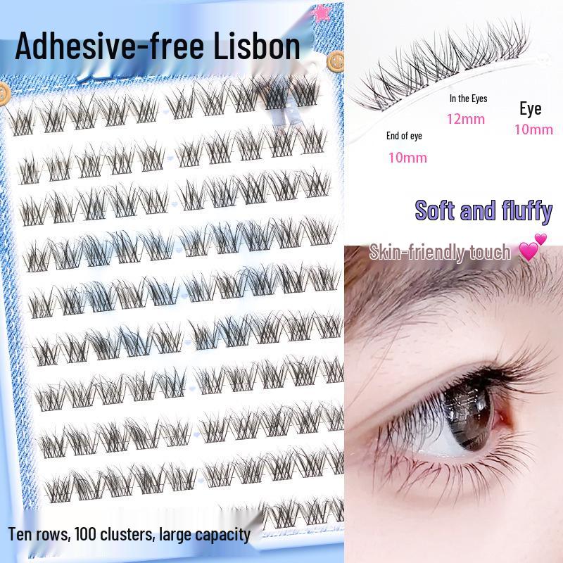 Dream Deer Glue-Free Curved Natural Manga Eyelashes