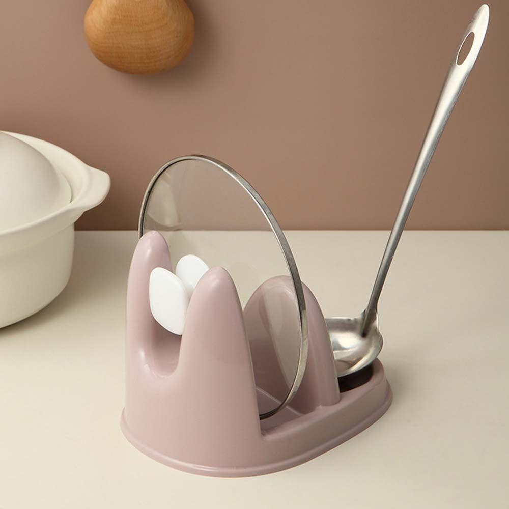 Pot Cover Rack Spatula Shelf Pot Lid Holder Pan Cover Stand Pot Storage Shelf Kitchen Accessories