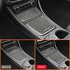 Kohlefaser Auto Mittelkonsole Aufbewahrungsbox Panel Verkleidung Abdeckung Dekoration Innenraum Aufkleber Für Mercedes Benz GLA CLA A B Klasse
