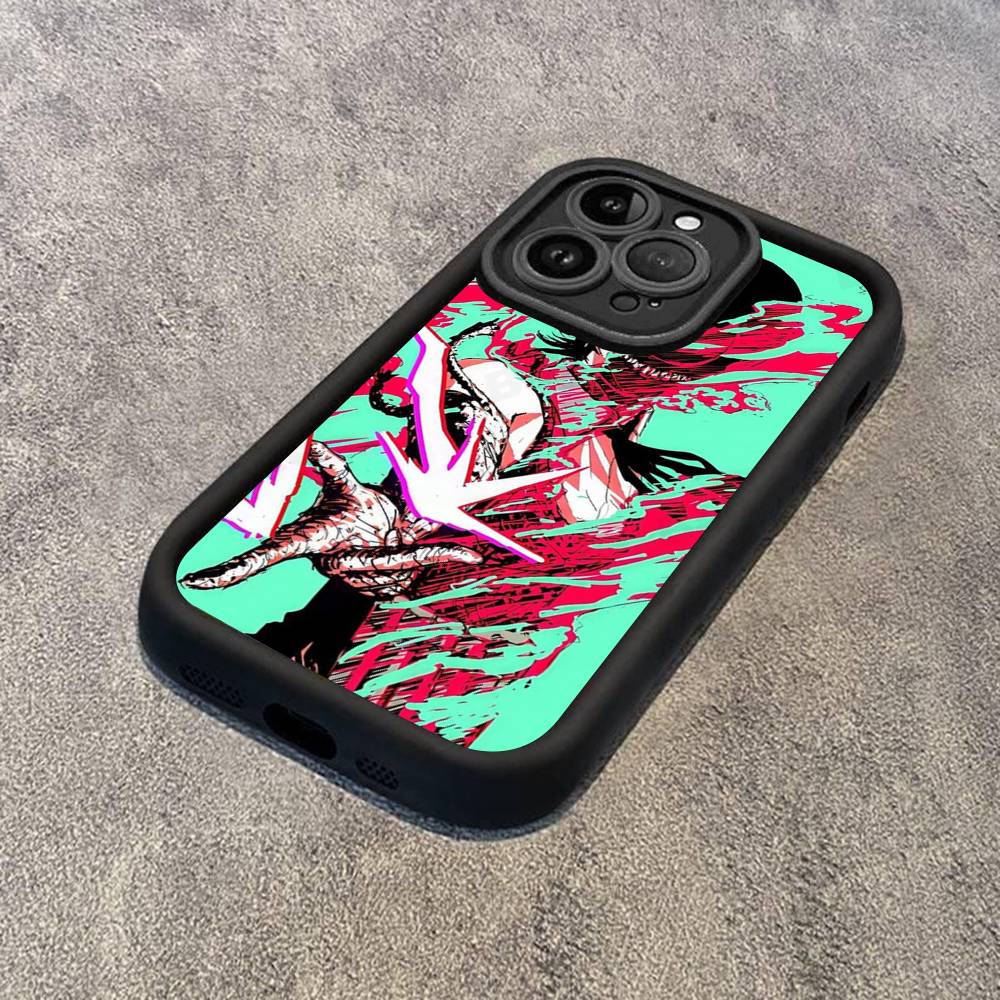 Anime C-Chainsaw Man Silicone Soft Phone Case For IPhone 17 16 14 13 12 11 15 Pro Max Plus Air Cover